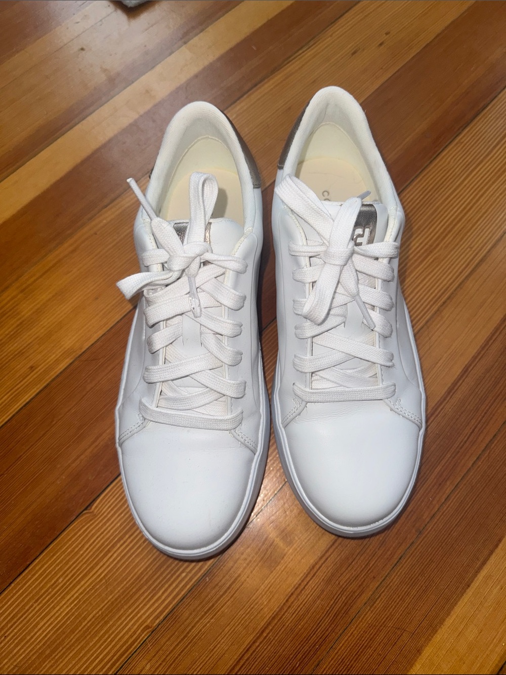 Cole Haan White Low-Top Lace-Up Sneakers